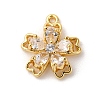 Brass Micro Pave Cubic Zirconia Charms LS-KK-D371-04B-G-1