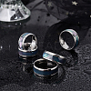5Pcs 5 Styles 201 Stainless Steel Finger Ring for Men RJEW-UN0002-98-2