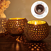 Hollow out Coconut Shell Candle Cup DIY-WH0260-82-3