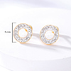 Elegant Round Circle Brass Stud Earrings NB2152-4