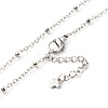 Bullet Natural Gemstone Pointed Pendant Necklaces Sets NJEW-JN03526-10