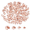 80Pcs 4 Style Brass Crimp Beads Covers KK-HY0002-94RG-1