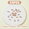 24Pcs Natural Freshwater Pearl Pendants PALLOY-AB00066-3