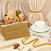Polyester Braided Metallic Lace Trim SRIB-WH0011-180A-01-5