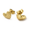 Ion Plating(IP) 304 Stainless Steel Heart Stud Earrings for Women EJEW-I281-35G-2