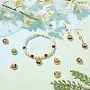 24Pcs 6 Colors Glass Connector Charms GLAA-PH0002-56LG-5