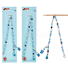 Glass & Acrylic Beaded Knitting Row Counter Chains HJEW-AB00547-1
