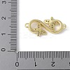 Brass Micro Pave Clear Cubic Zirconia Connector Charms KK-Q044-01E-G-3
