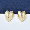 Brass Micro Pave Clear Cubic Zirconia Stud Earrings for Women EJEW-F363-06G-1