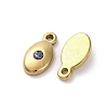 Real 14K Gold Plated 304 Stainless Steel Charms STAS-R005-09G-02-2