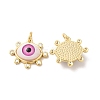 Brass Micro Pave Clear Cubic Zirconia Pendants ZIRC-E006-04G-02-1