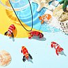 5Pcs 5 Colors Handmade Lampwork Pendants LAMP-CJ0003-05-6