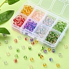 360Pcs 8 Colors Transparent Spray Painted Glass Beads Strands GLAA-YW0001-48-5