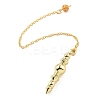 Brass Dowsing Pendulum Big Pointed Pendants KK-H491-08G-1