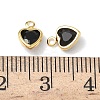 Brass Glass Charms KK-Z136-19G-03-3