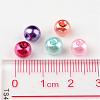 Mixed Pearlized Glass Pearl Round Beads X-HYC002-4