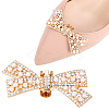 2Pcs Bowknot Alloy Rhinestone Shoe Decorations FIND-CP0002-26B-1