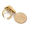 Triangle 304 Stainless Steel Rhinestone Open Cuff Rings for Women RJEW-M048-03P-3