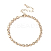 Cubic Zirconia Square Link Bracelets BJEW-L711-01G-02-4