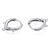 Tarnish Resistant 304 Stainless Steel Hoop Earrings Findings STAS-N092-193-2