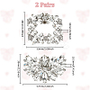 4Pcs 2 Styles Alloy Crystal Rhinestone Wedding Shoe Decorations AJEW-WR0002-38-2