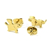 Cute Little Animal Theme 304 Stainless Steel Stud Earrings EJEW-B041-03C-G-2