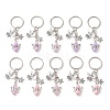 10Pcs 10 Styles Acrylic Keychains KEYC-JKC00762-1
