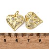 Brass Micro Pave Cubic Zirconia Pendants KK-P308-11G-3