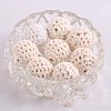 Handmade Woolen Macrame Wooden Pom Pom Ball Beads LS-MAKN-PW0001-048A-1