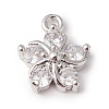 Eco-Friendly Rack Plating Brass Micro Pave Cubic Zirconia Charms KK-F835-14P-1