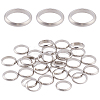 30Pcs Flat Round 201 Stainless Steel Spacer Beads STAS-LP0001-99-1