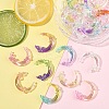 60Pcs 2 Styles Transparent & Opaque UV Plating Acrylic Beads PACR-YW0001-30-6