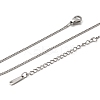 12Pcs 1.5MM 304 Stainless Steel Twisted Chain Necklaces for Men Women NJEW-H093-17P-01-5