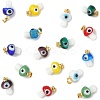 16Pcs 8 Colors Handmade Lampwork Pendants LAMP-FS0001-47-3