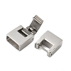 304 Stainless Steel Fold Over Clasps STAS-S185-15P-B-2