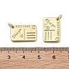 Brass Postcard Pendants KK-Q006-08G-3