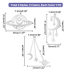 6Pcs 6 Styles 201 Stainless Steel Pendants STAS-UN0034-03-5