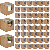 Cube Paper Cupcake Storage Boxes with Visible Window BAKE-WH0002-002A-1