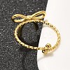 304 Stainless Steel Open Cuff Ring for Women LS-RJEW-B109-01G-02-3