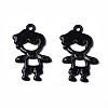 Spray Painted Alloy Pendants PALLOY-T077-165-4