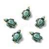 Dyed Synthetic Turquoise Pendants PALLOY-JF00557-2