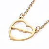 304 Stainless Steel Pendant Necklaces NJEW-I237-10G-3