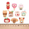 Bear Theme Opaque Resin Cabochons RE-CBAA355-01-3