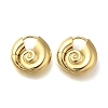 Rack Plating Spiral Shell Brass Hoop Earrings EJEW-H143-22G-4