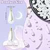 40Pcs 8 Styles ABS Plastic Pearl Pendants FIND-YW0012-01G-3