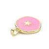 Brass Enamel Pendants KK-Q283-057D-NR-3