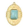 Bohemian Style 304 Stainless Steel with Synthetic Turquoise Pendants STAS-G381-02G-04-1