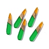 Transparent Resin & Walnut Wood Pendants RESI-M027-12E-3