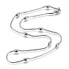 Non-Tarnish 304 Stainless Steel Herringbone Chain Necklaces NJEW-F261-19P-1