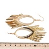Brass Rhinestone Teardrop Tassel Chandelier Earrings LS-EJEW-U058-02G-3